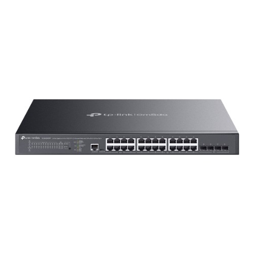 TP-Link SG3428XMPP Omada 24-Port Gigabit and 4-Port 10GE SFP+ L2+ Managed Switch with 16-Port PoE+ 8-Port PoE++