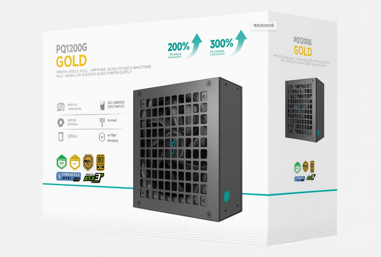 DeepCool PQ1200G 1200W Gamer Storm 80+ Gold/Cybenetics Fully Modular ATX Power Supply 120mm Fan