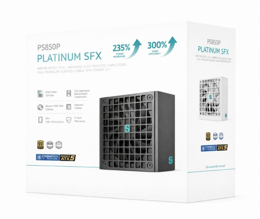DeepCool PS850P 850W Gamer Storm SFX12V V4.1 ATX12V V3.1M Full Japanese Electroyltic Capacitors