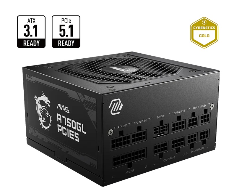MSI MAG A750GL PCIE5 II Bulk – 750W ATX 3.1