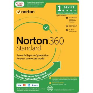 Norton 360 Standard 10GB AU 1 User 1 Device