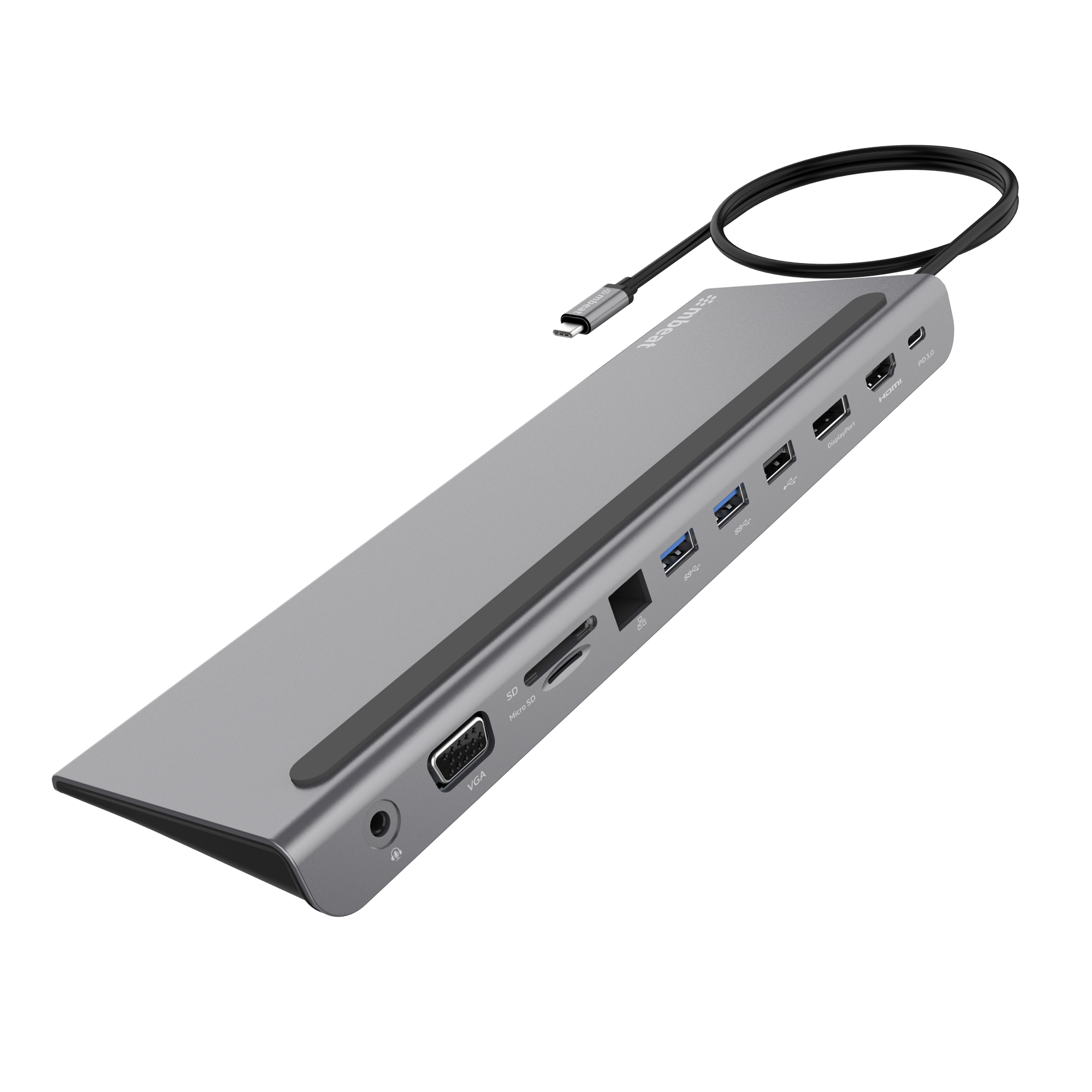 mbeat® Elite Triple Display USB-C Docking Station with 100W Power Delivery 1xHDMI