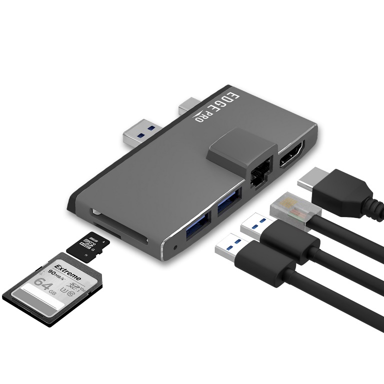 (LS) mbeat® Edge Pro Multifunction USB- C Hub for Microsoft Surface Pro 5/6 Metal Grey (HDMI