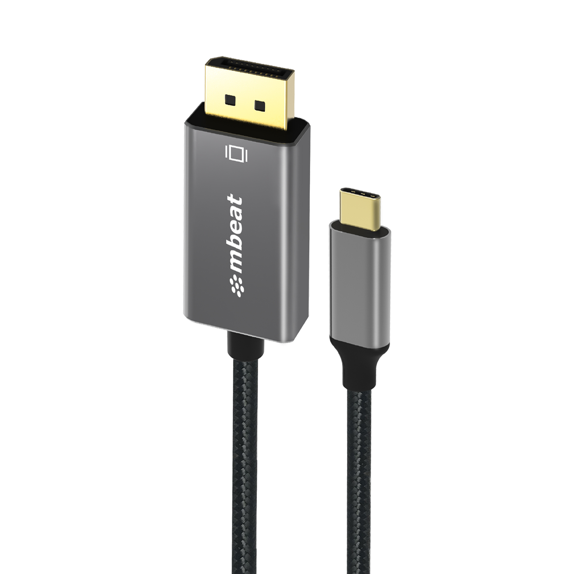 mbeat® Tough Link 1.8m 4K USB-C to Display Port Cable - Converts USB-C to DisplayPort