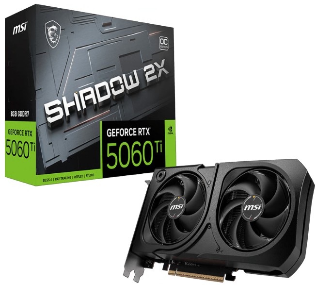 MSI nVidia GeForce RTX 5060 Ti 8G SHADOW 2X OC PLUS