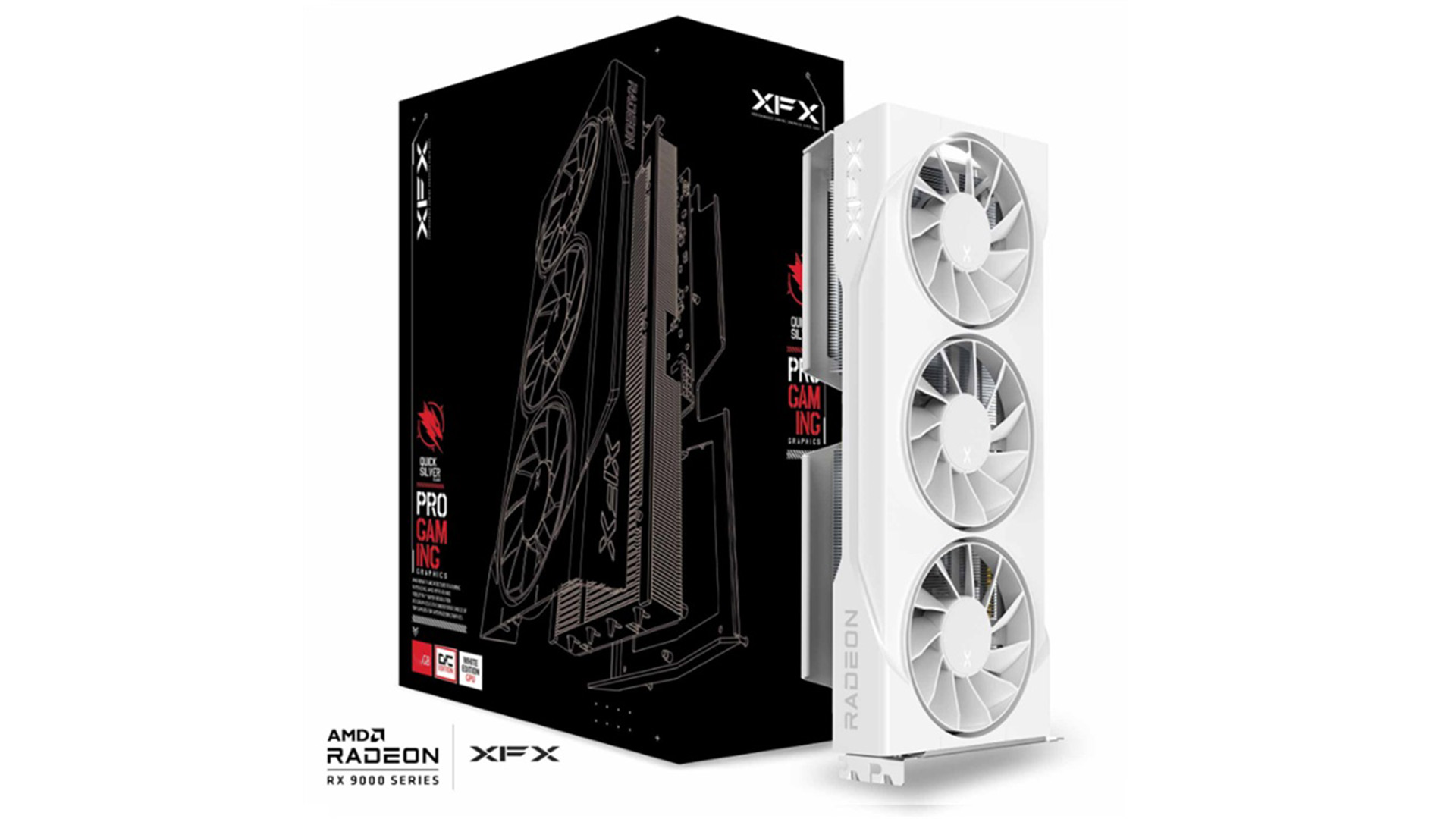 XFX Swift AMD Radeon RX 9060XT OC White Triple Fan Gaming Edition with 16GB GDDR6 HDMI 2xDP