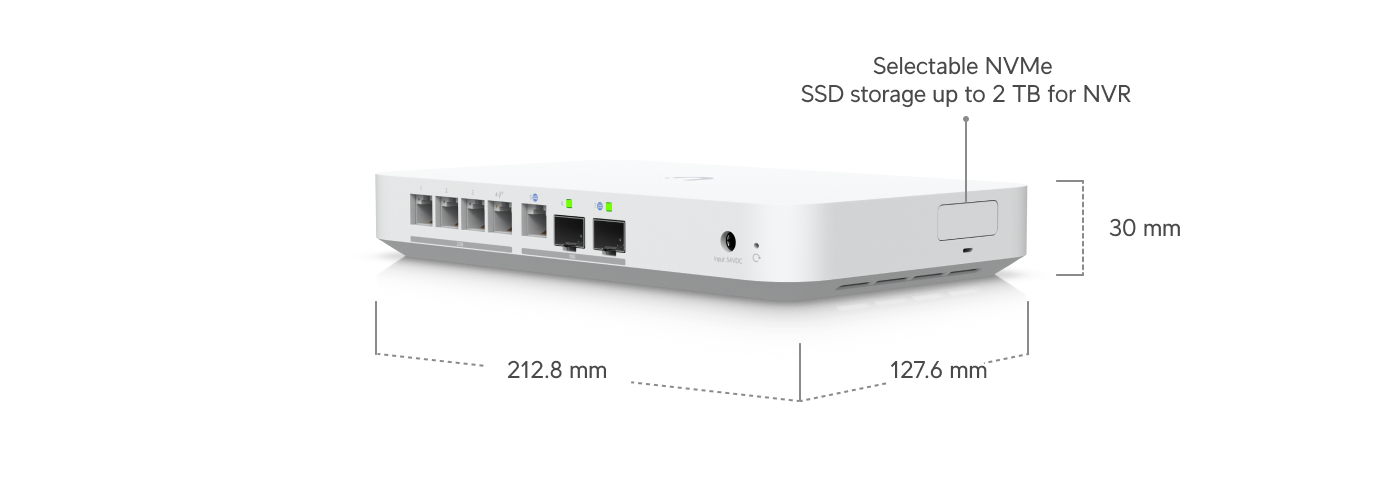 Ubiquiti Cloud Gateway Fiber,UCG-Fiber, Desktop 10G Cloud Gateway,Integrated PoE Switch,Selectable NVR Storage,Full UniFi Application Support - Image 3