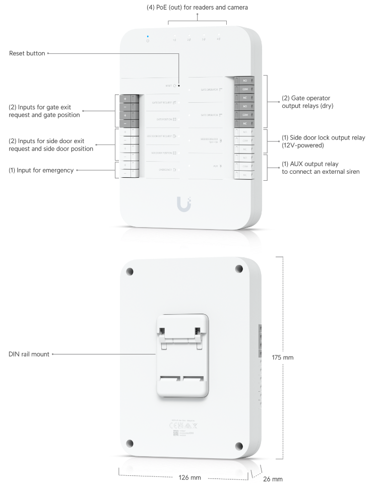 Ubiquiti Gate Hub,Advanced Gate Hub Enabling Seamless Gate Access Control Via Connected Access Readers/Intercom - Image 2