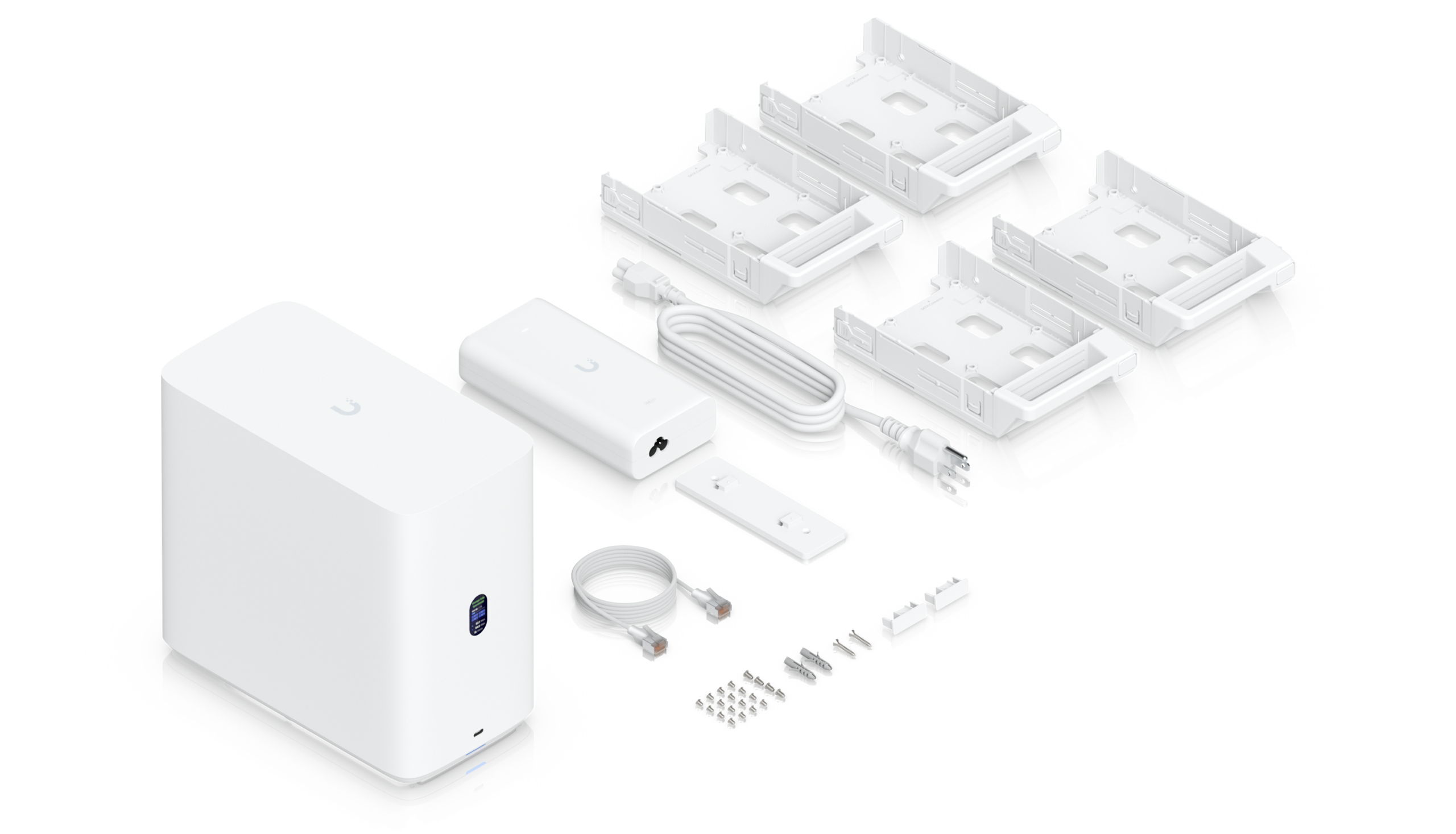 Ubiquiti UNAS 4, White, UniFi Network Storage (4)2.5/3.5" HDD Bays,(2)M.2 NVMe SSD Cach Slot,2.5 GbE, USB-C Connect, PoE+++ Adapter, Compact Footprint - Image 4