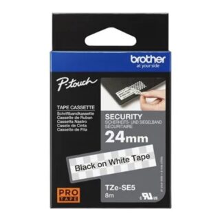 Brother 24mm Black on White Security TZE Tape