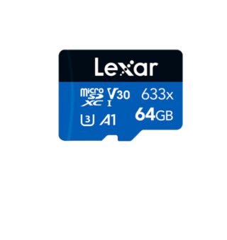 Lexar High-Performance 633x 64GB microSDHC™/ microSDXC™ UHS-I Card BLUE Series without adaptor 64GB – C10