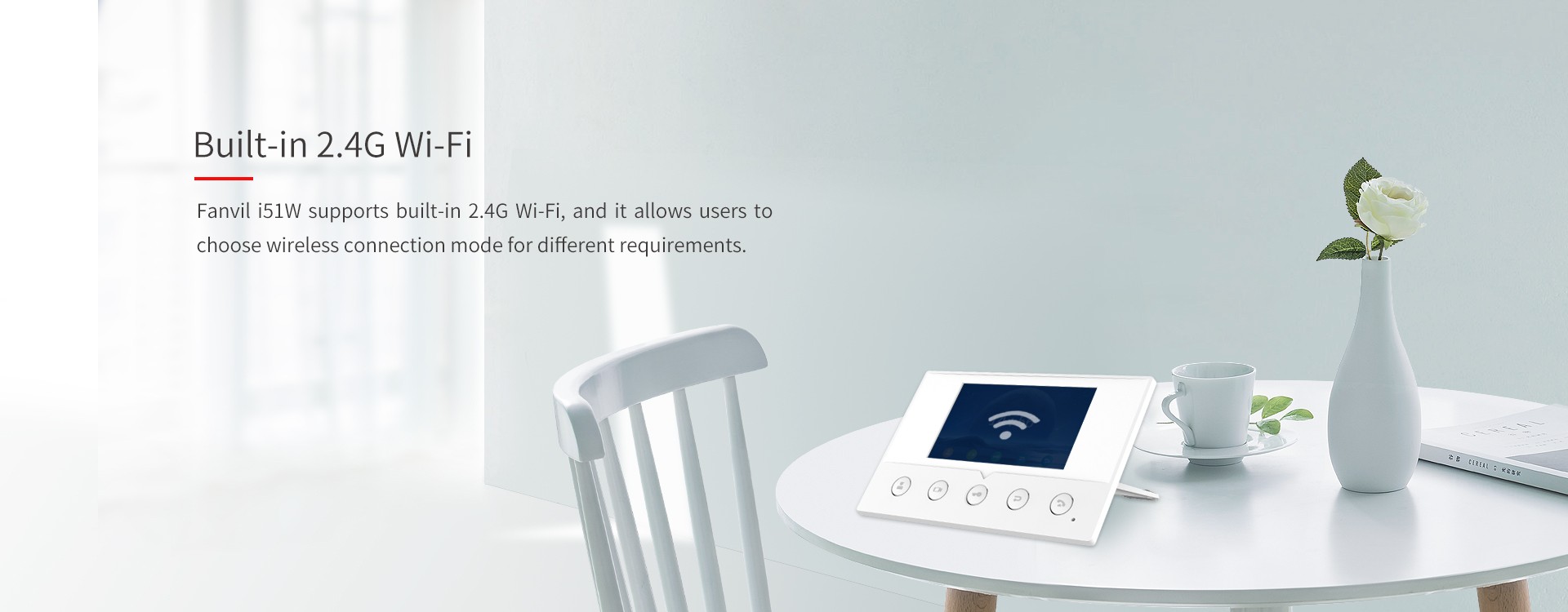 Fanvil i51W Indoor SIP Station, 4 SIP Lines, 5 Buttons, PoE, 4.3" Colour Screen, Linux, ONVIF, 2Yr Warranty - Image 6