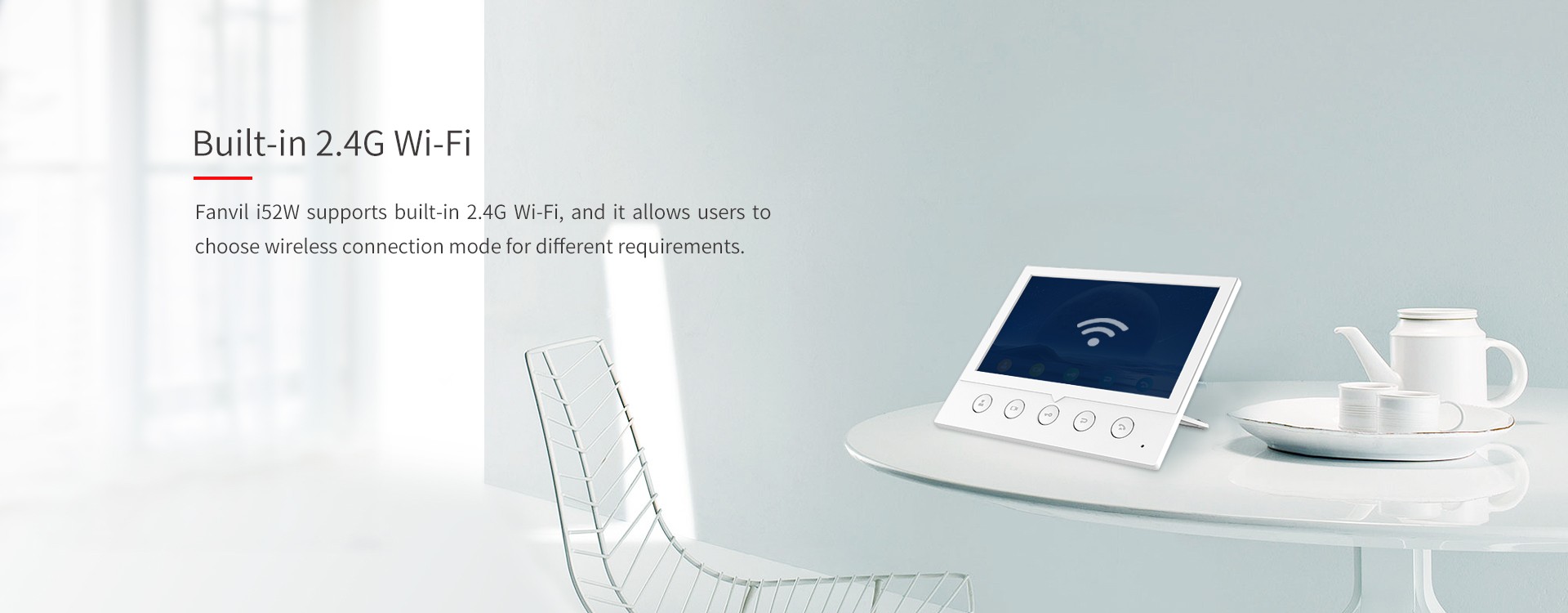 Fanvil i52W Indoor SIP Station, 4 SIP Lines, 5 Buttons, PoE, 7" Colour Screen, Linux, ONVIF, 2Yr Warranty - Image 6