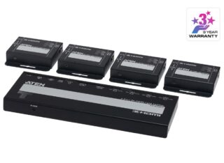 Aten VS1824KIT-AT-U 4-Port 4K HDMI Cat 6 Splitter with Receivers