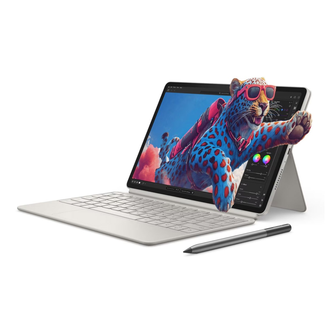Lenovo Yoga Tab 11.1" 256GB/12GB Wi-Fi Tablet w/ Keyboard back Pen - Seashell - White (ZAG60143AU)*AU STOCK* 13MP/8MP