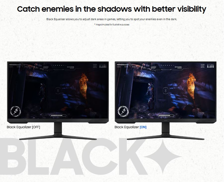Samsung 23.8"/24" Odyssey G30D FHD Monitor 1920 x1080 180Hz 16:9 250cd/m2 VA HDMI1.4 DP Headphone Tilt HAS Swivel Pivot VESA Gaming Monitor Black - Image 6