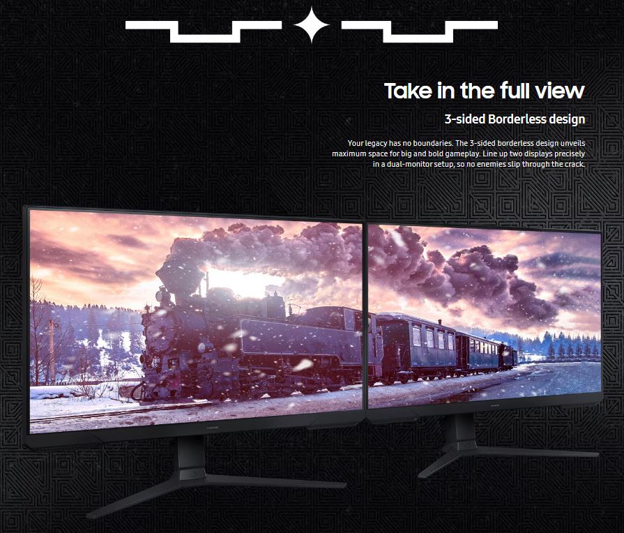 Samsung 23.8"/24" Odyssey G30D FHD Monitor 1920 x1080 180Hz 16:9 250cd/m2 VA HDMI1.4 DP Headphone Tilt HAS Swivel Pivot VESA Gaming Monitor Black - Image 9