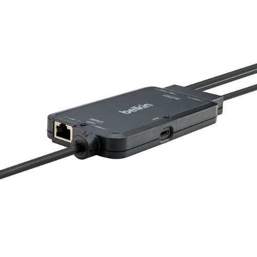 Belkin Cybersecurity and Secure KVM TAA KVM Dock USB-C® to (2) DP/USB-B Cables w/ RJ45 and Power - Black(F1DN2CCBL-CPN6t)