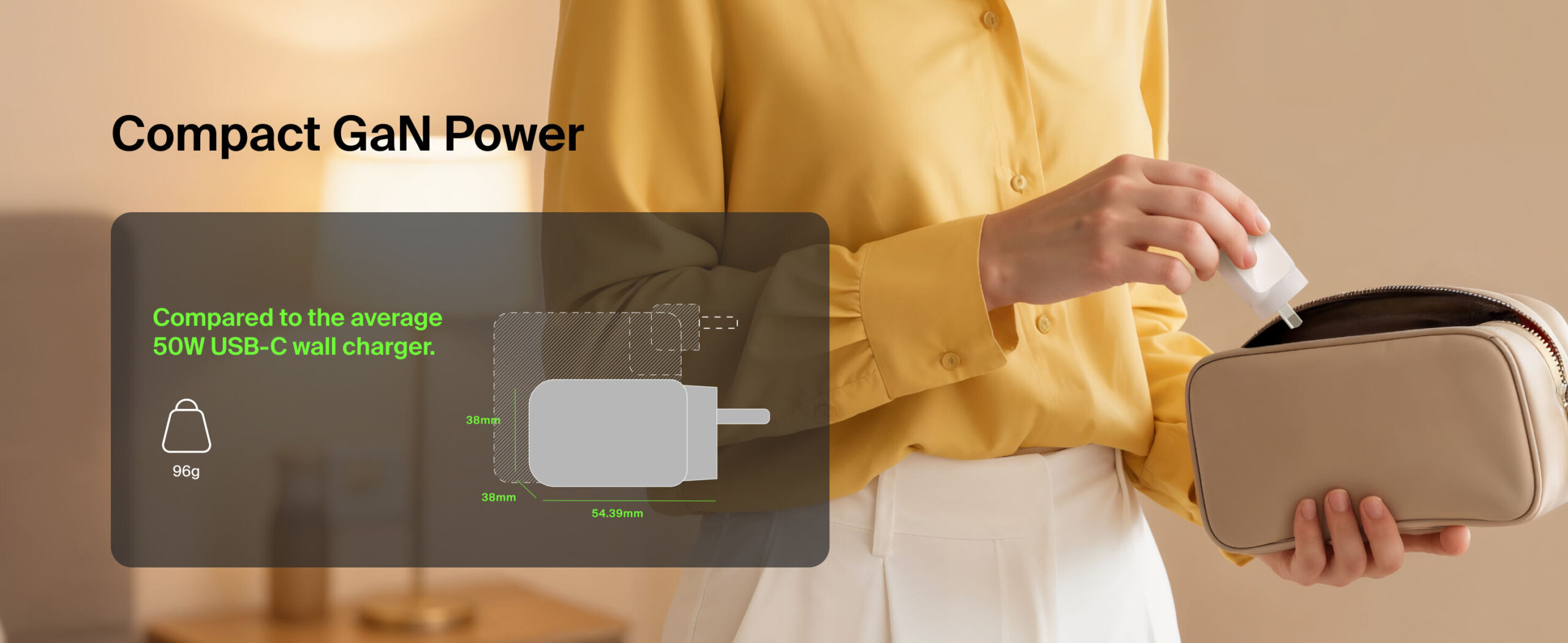 Belkin BoostCharge Pro 50W Dual USB-C GaN Wall Charger - White (WCH019AUWH), Compact Laptop Charger, Travel-Ready, CEW $2500, 2 Years Warranty - Image 11